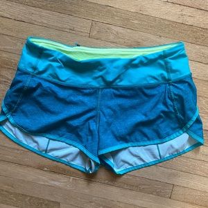 Lululemon Athletica Speed Short size 6 turquoise